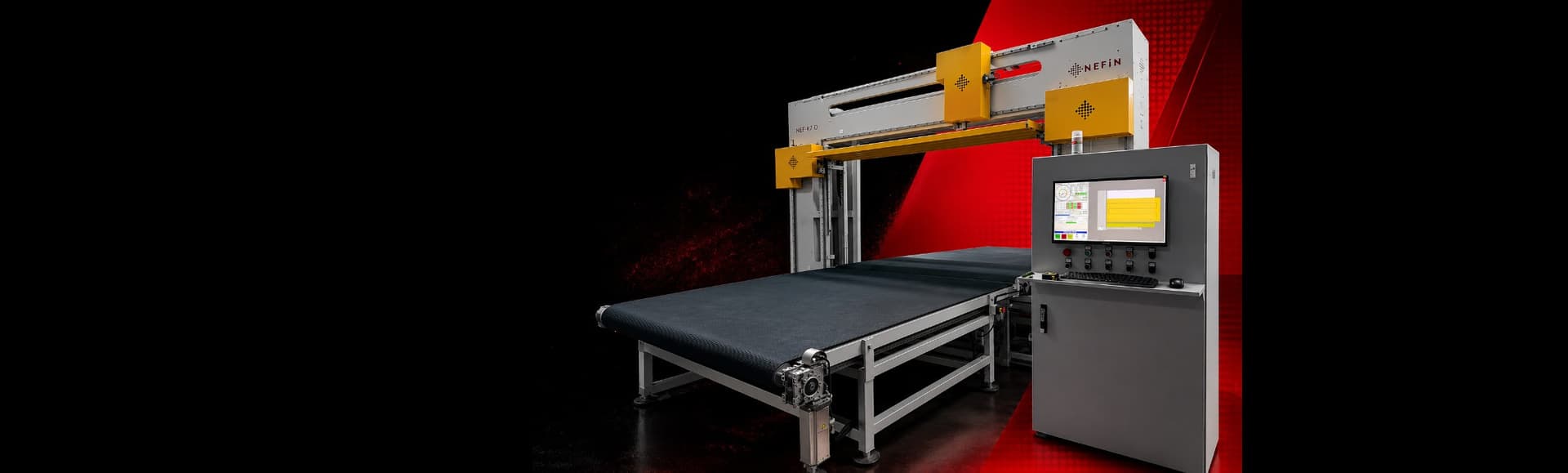 NEF - K 7-D Çift Eksen CNC Sünger Kesim Makinesi Yayında
